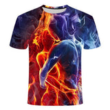 Men's T-Shirt with T-Shirt and Short Sleeves, Personalized 3D Printed T-Shirt