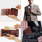 Men's Wallet PU Leather BiFold RFID Blocking Card Holder