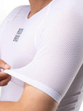Men's White Short-Sleeve Cycling Base Layer