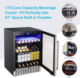 15 Inch Built-in Mini Fridge Beverage Refrigerator W5174C