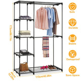 Metal Closet Deluxe Double Rod