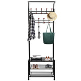 Metal Entryway Coat Shoe Rack