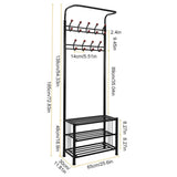 Metal Entryway Coat Shoe Rack