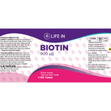 Life In Biotin Tablet - Dietary Supplement for Adults and Children Over 11 Years - Biotin Supplement in Tablet Form for Health Support