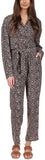 Michael Michael Kors Ditsy-Print Tie-Waist Jumpsuit, Size XL