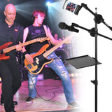 Microphone Stand Tray Clamp-on Rack Shelf Holder for Music Sheet