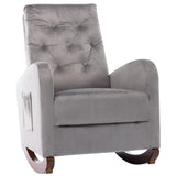 Mid-Century Modern Nursery Rocking Chair Armchair