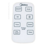 Midea RG15B1/E PN: 17317000A53590 Window Air Conditioner Remote Control