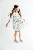 Ghouls Rule 3/4 Sleeve Pocket Twirl Dress