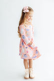 Spooky Sweetheart 3/4 Sleeve Pocket Twirl Dress