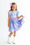 Snow Much Sunshine Flutter Sleeve Twirl Dress