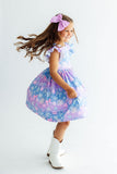 Snow Much Sunshine Flutter Sleeve Twirl Dress