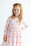 Storybook Santa L/S Ruffle Hem Twirl Dress