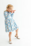 Nativity L/S Ruffle Hem Twirl Dress