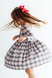 Christmas Plaid L/S Pocket Twirl Dress