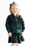 Hunter Green Velvet Sequin Jacket