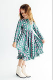 Christmas Treats L/S Ruffle Hem Twirl Dress