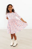 Ribbons & Rodeos 3/4 Sleeve Pocket Twirl Dress
