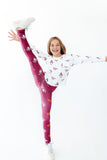 Virginia Tech White Hokie L/S Ruffle Pocket Tee