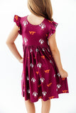 Virginia Tech Maroon Hokie Flutter Twirl Dress