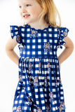 Montana State University Plaid Bobcat Flutter Twirl Dress