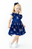 Montana State University Blue Bobcat Flutter Twirl Dress