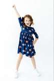 Auburn Blue Aubie 3/4 Sleeve Pocket Twirl Dress