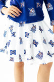 Montana State University White Bobcat Ruffle Twirl Skort