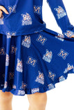 Montana State University Blue Bobcat Ruffle Twirl Skort