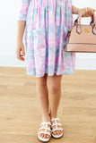 Mermaid Magic 3/4 Sleeve Pocket Twirl Dress