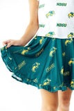 North Dakota State University Green Bison Ruffle Twirl Skort