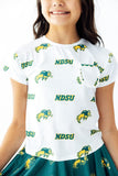 North Dakota State University White Bison Ruffle Pocket Tee