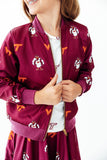 Virginia Tech Maroon Hokie Satin Jacket