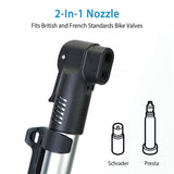 Mini Bike Pump Portable Bicycle Tire Inflator