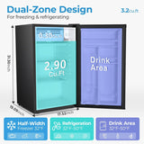 Mini Compact Refrigerator with Freezer, 2.6 Cu.Ft 58070RRE0