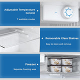 Mini Compact Refrigerator with Freezer, 2.6 Cu.Ft 58070RRE0