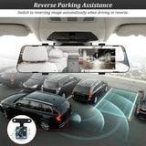 Mirror Dash Cam 4.5 Inch Rear View Mirror 1080P Front and Rear View Dual Cameras