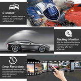 Mirror Dash Cam 4.5 Inch Rear View Mirror 1080P Front and Rear View Dual Cameras