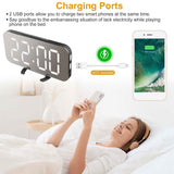 Mirror LED Electronic Alarm Clock