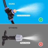 Misting Cooling System 65.6Ft Hose Line + 23 T-Joint Nozzles Water Sprayer