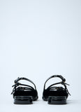 Miu Miu Women Patent Leather Slingback Ballerina Flats