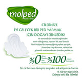 Molped Pure & Soft: Organic Cotton Feminine Hygiene Pads for Sensitive Skin - Hypoallergenic, Dye-Free, and Vegan Menstrual Pads
