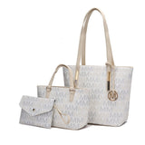 MKF Collection Aylet M Tote with Mini Handbag and Wristlet Pouch by Mia Made of high-quality vegan leather