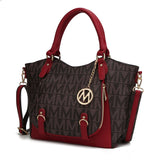 MKF Collection Fula Signature Satchel Bag by Mia Made of high-quality vegan leather