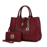 MKF Collection Yola Satchel Bag with Wallet Vegan Leather Women by Mia K