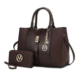 MKF Collection Yola Satchel Bag with Wallet Vegan Leather Women by Mia K