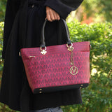 MKF Collection Yonah Tote Signature Printed Vegan Leather by Mia K