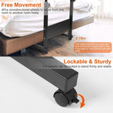 Mobile Laptop Desk Height Adjustable Rolling Wheels