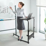 Mobile Laptop Desk Height Adjustable Rolling Wheels