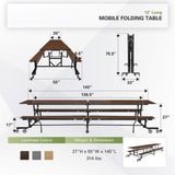Mobile School Cafeteria Table With Benches And Lift Assist System (SAK39215)